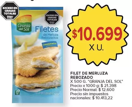 Granja del Sol - Filetes de Merluza Rebozados