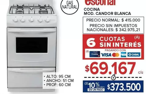 Escorial - COCINA MOD. CANDOR BLANCA
