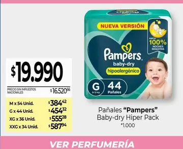 Pampers - Pañales Baby-dry Hiper Pack