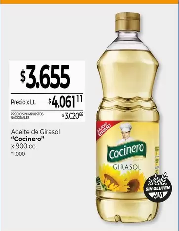 Cocinero - Aceite de Girasol