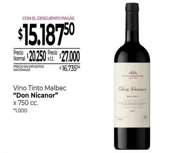 Don Nicanor - Vino Tinto Malbec ""
