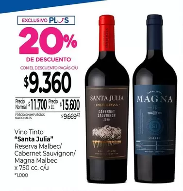 Magna - Vino Tinto Reserva Malbec/Cabernet Sauvignon/ Malbec