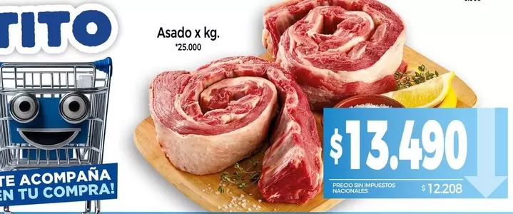X$ - Asado x kg.