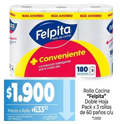 Felpita - Rollo Cocina Doble Hoja