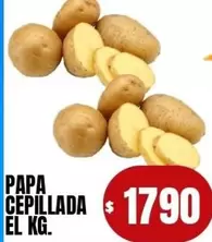 PAPA CEPILLADA EL KG.