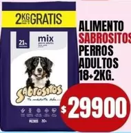Sabrositos - ALIMENTO SABROSITOS PERROS ADULTOS 18+ 2KG.