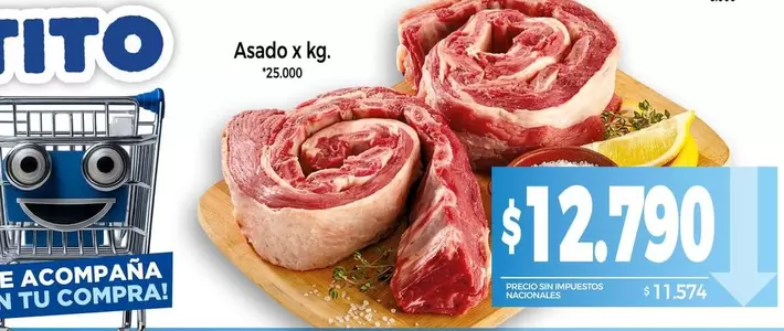 X$ - Asado x kg.