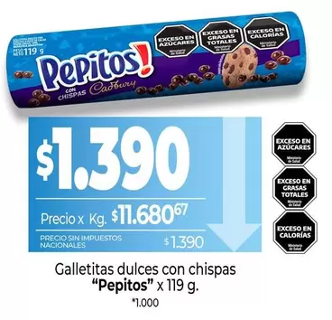 Cadbury - Galletitas dulces con chispas