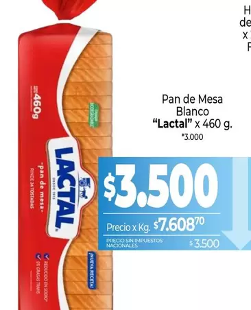 Lactal - Pan de Mesa Blanco