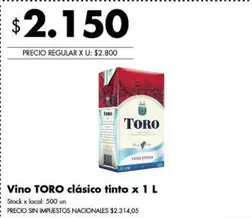 Toro - Vino TORO clásico tinto