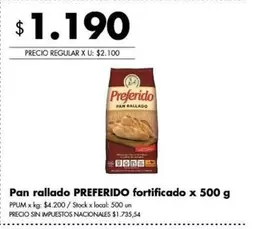 Preferido - Pan rallado fortificado