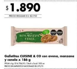 X$ - Galletitas con avena, manzana y canela