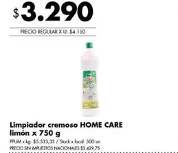 X$ - Limpiador cremoso