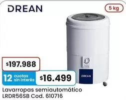 Drean - Lavarropas semiautomático LRDR56SB Cod. 610716