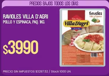 Villa D'agri - RAVIOLES POLLO Y ESPINACA