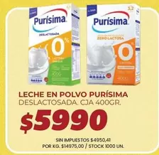 Purísima - LECHE EN POLVO DESLACTOSADA
