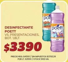 Poett - DESINFECTANTE