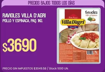 Villa D'agri - RAVIOLES POLLO Y ESPINACA