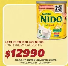 Nido - LECHE EN POLVO FORTIGROW