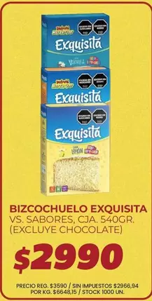Exquisita - BIZCOCHUELO