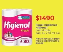 Higienol - Papel higi3enico
