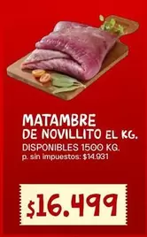 MATAMBRE DE NOVILLITO