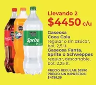 Coca cola - Gaseosa Coca Cola, Gaseosa Fanta, Sprite o Schweppes