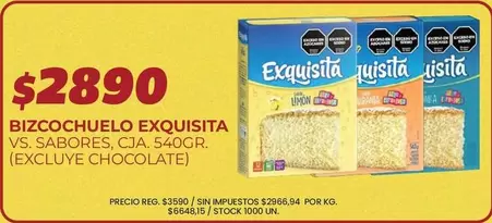 Exquisita - BIZCOCHUELO