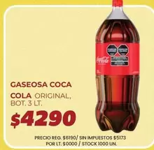 Coca cola - GASEOSA COCA COLA ORIGINAL
