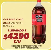 Coca cola - GASEOSA COCA COLA ORIGINAL