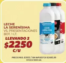 La Serenísima - LECHE LARGA VIDA