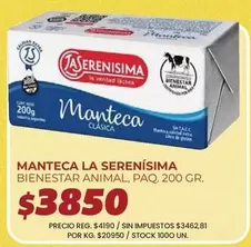 La Serenísima - Manteca Clásica
