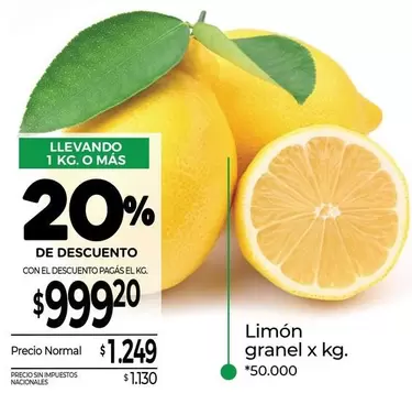 X$ - Limón granel
