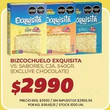Exquisita - BIZCOCHO EXQUISITA