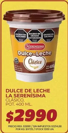 La Serenísima - Dulce de Leche Clásico