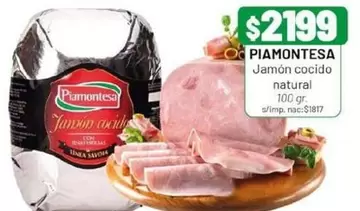 Piamontesa - Jamón cocido natural