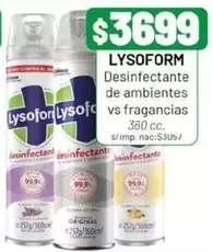 Lysoform - Desinfectante de ambientes vs fragancias