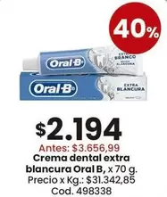 Oral-B - Crema dental extra blancura