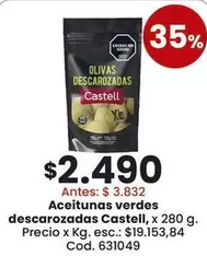 Castell - Aceitunas verdes descarozadas