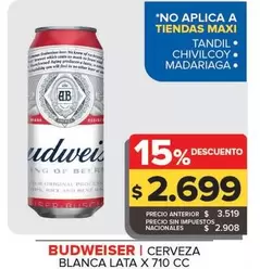 Budweiser - Cerveza Blanca Lata