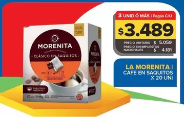 La Morenita - Cafe En Saquitos 