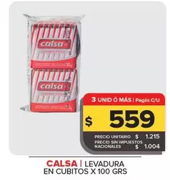 Calsa - Levadura En Cubitos