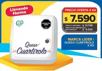 Marca Lider - Queso Cuartirolo