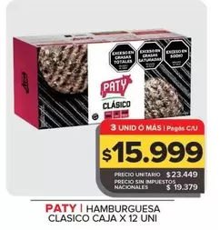 Paty - Hamburguesa Clásico