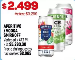 Smirnoff - APERITIVO / VODKA