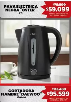 Oster - PAVA ELECTRICA NEGRA