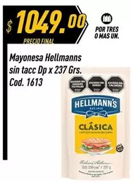 Hellmann's - Mayonesa sin tacc Dp