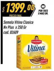 Lucchetti - Semola Vitina Clasica Nv Plus cod. 82609