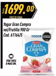 Gran Compra - Yogur vai/Frutilla 900 Gr Cod. 61164/5
