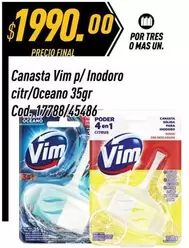 Vim - Canasta p/ Inodoro citr/Oceano 35gr Cod. 17788/45486